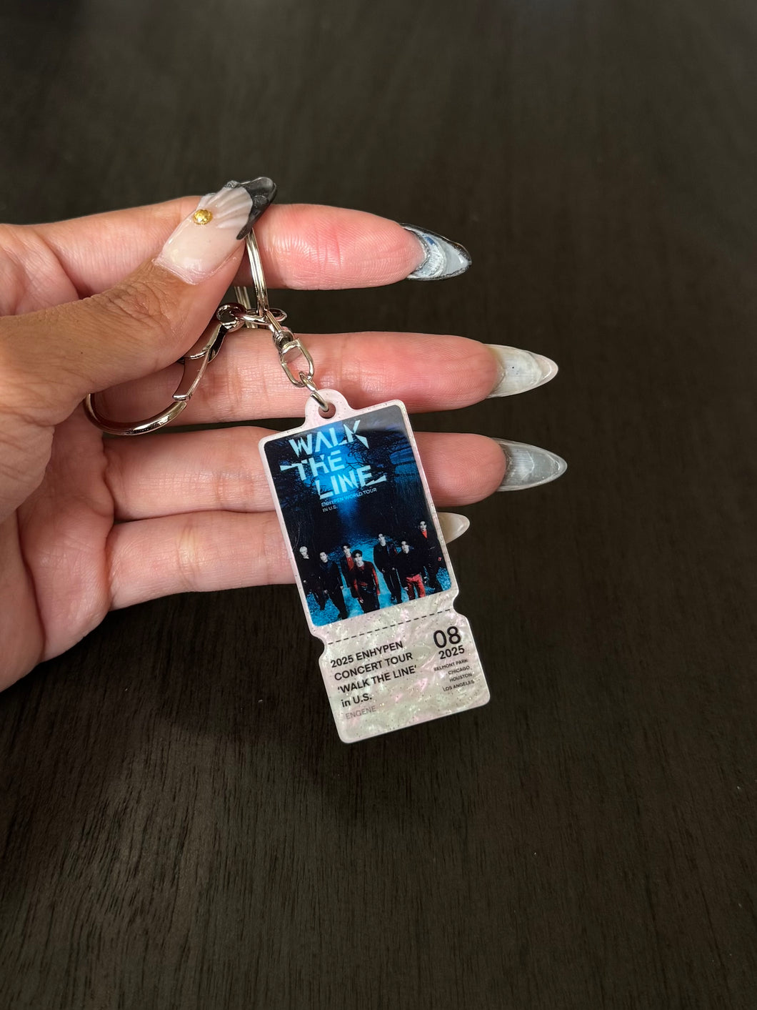 Walk The Line Ticket Keychain